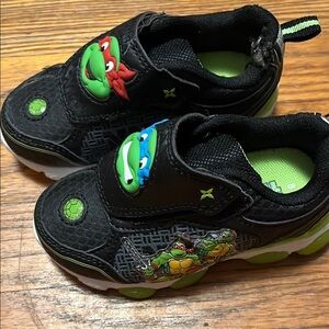 Kids Light Up Black Ninja Turtles Shoes